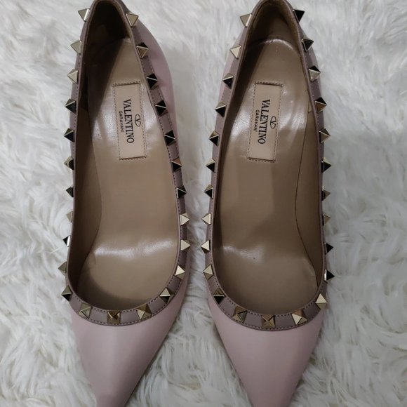 Valentino Rockstud 85 Leather Pump - Picture 1 of 3